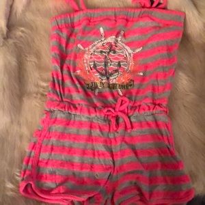 Girl’s Pink and Grey Romper